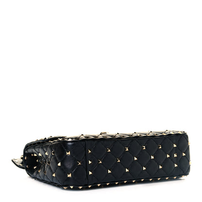 Valentino Garavani Lambskin Medium Rockstud Spike Shoulder Bag Black 4 of 10