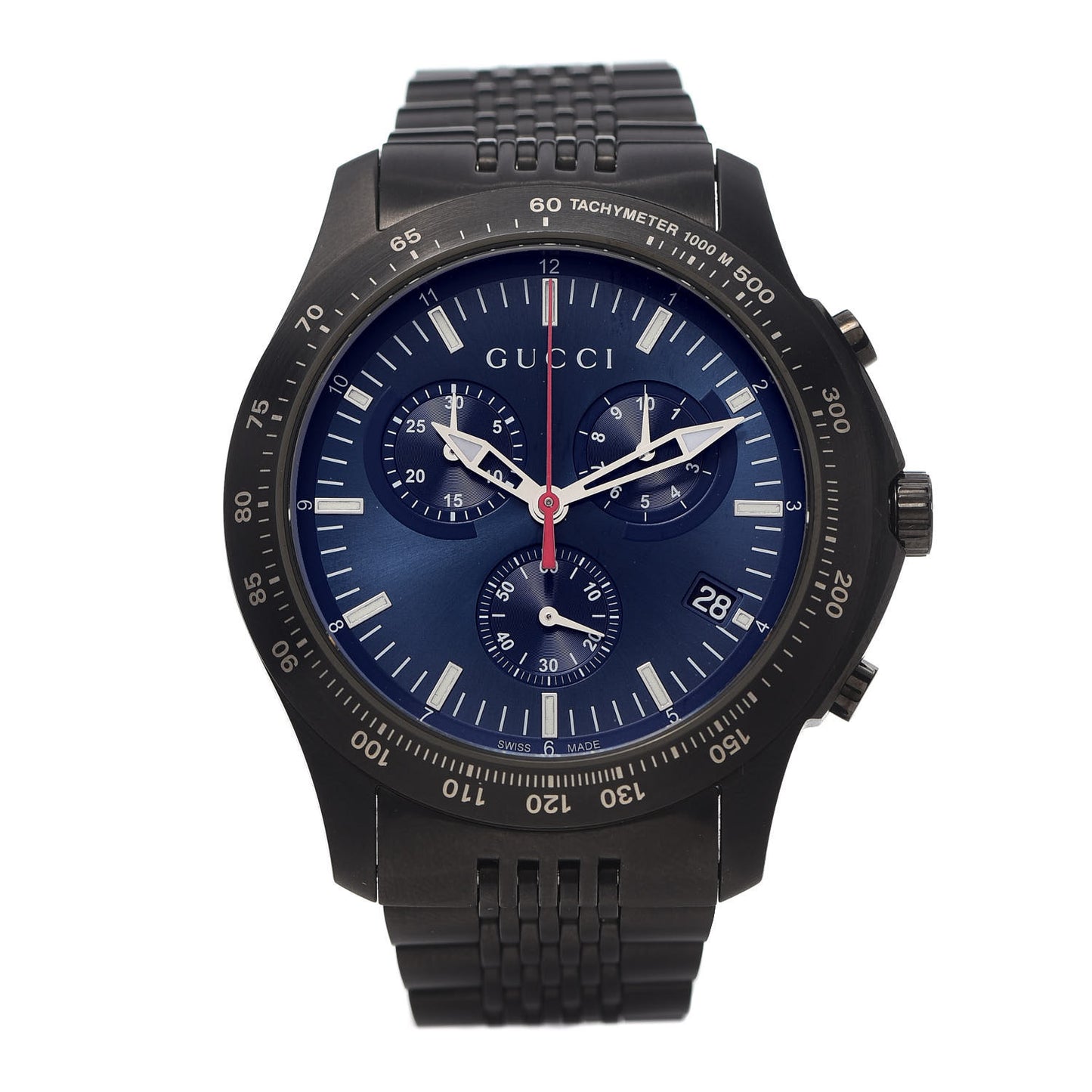 PVD Stainless Steel 44mm G-Timeless Chronograph Quartz Watch Blue