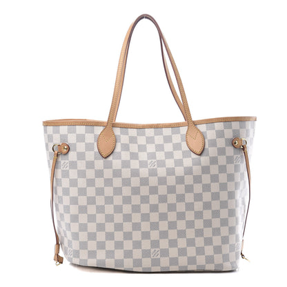 Louis Vuitton Damier Azur Neo Neverfull MM Rose Ballerine 2 of 12