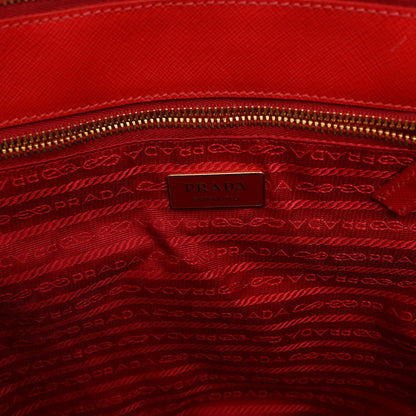 Prada Saffiano Lux Large Galleria Double Zip Tote Fuoco 6 of 12