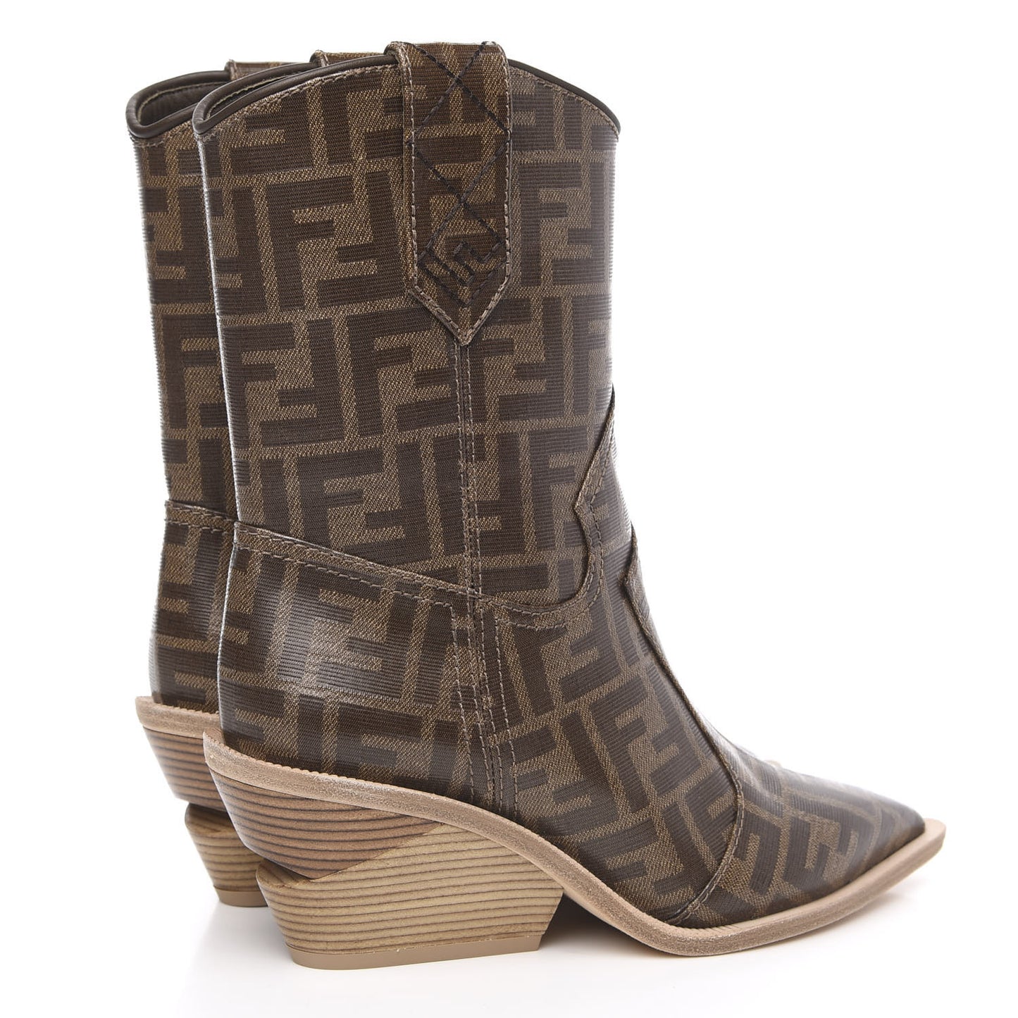 Glazed Fabric FF 1974 Cutwalk Ankle Boots 36.5 Mogano Panna