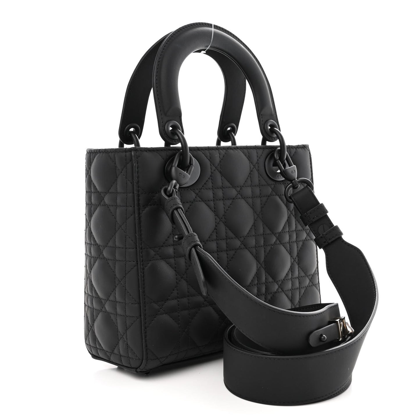 Ultra Matte Calfskin Cannage Small My ABCDior Lady Dior Black