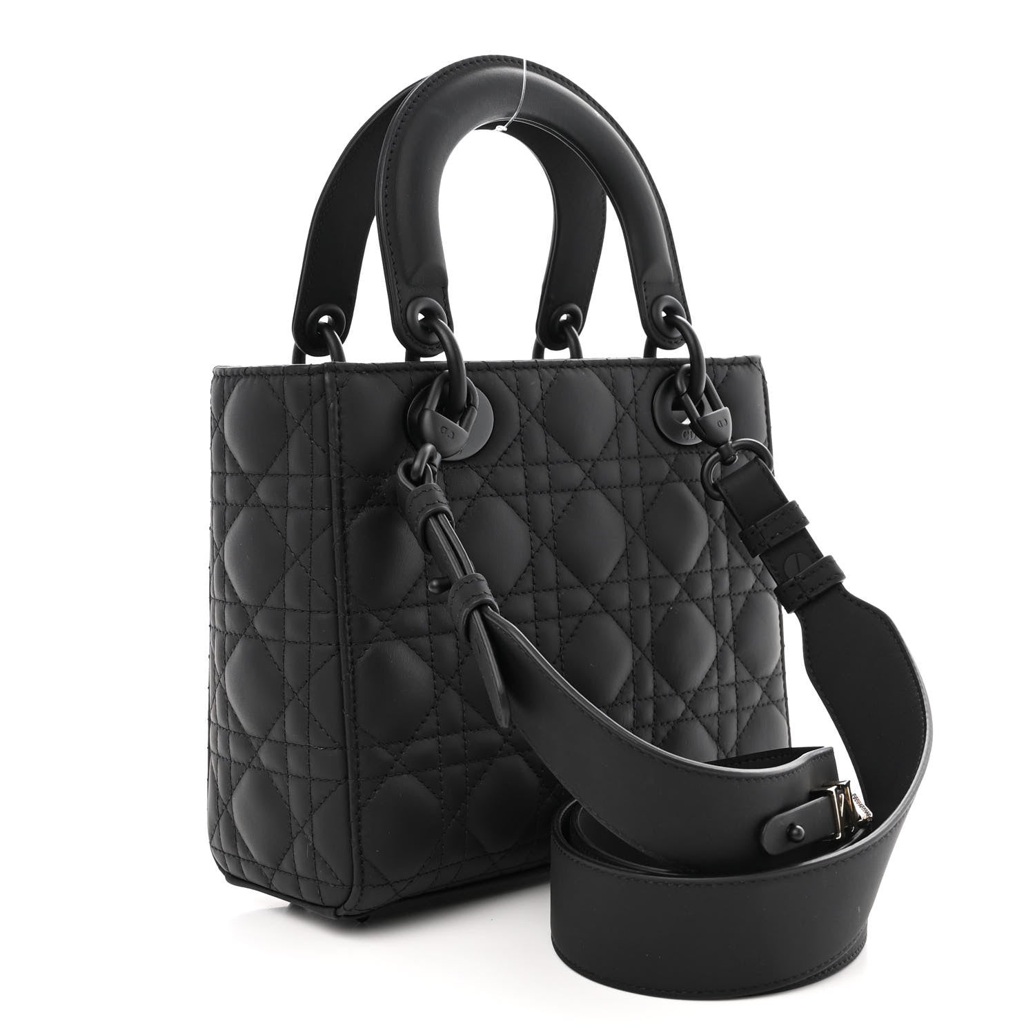 Christian Dior Ultra Matte Calfskin Cannage Small My ABCDior Lady Dior Black 3 of 12