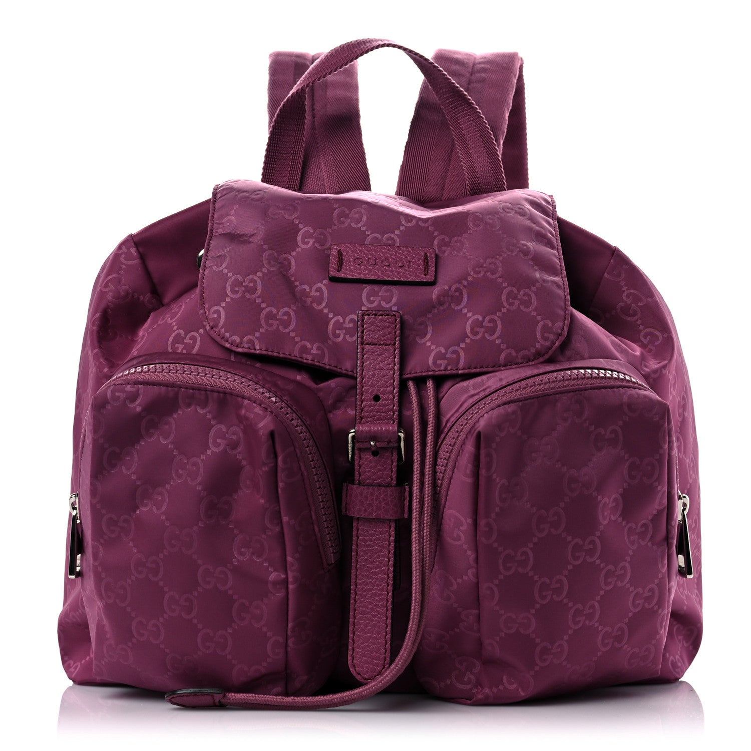 Gucci Nylon Monogram Small Single Buckle Backpack Pink 1 of 9