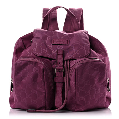 Gucci Nylon Monogram Small Single Buckle Backpack Pink 1 of 9