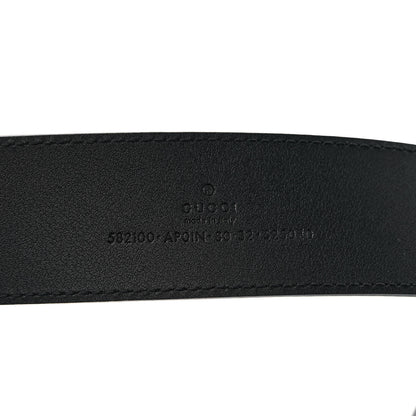 Gucci Calfskin Crystal Double G 40mm Belt 80 32 Black 3 of 4