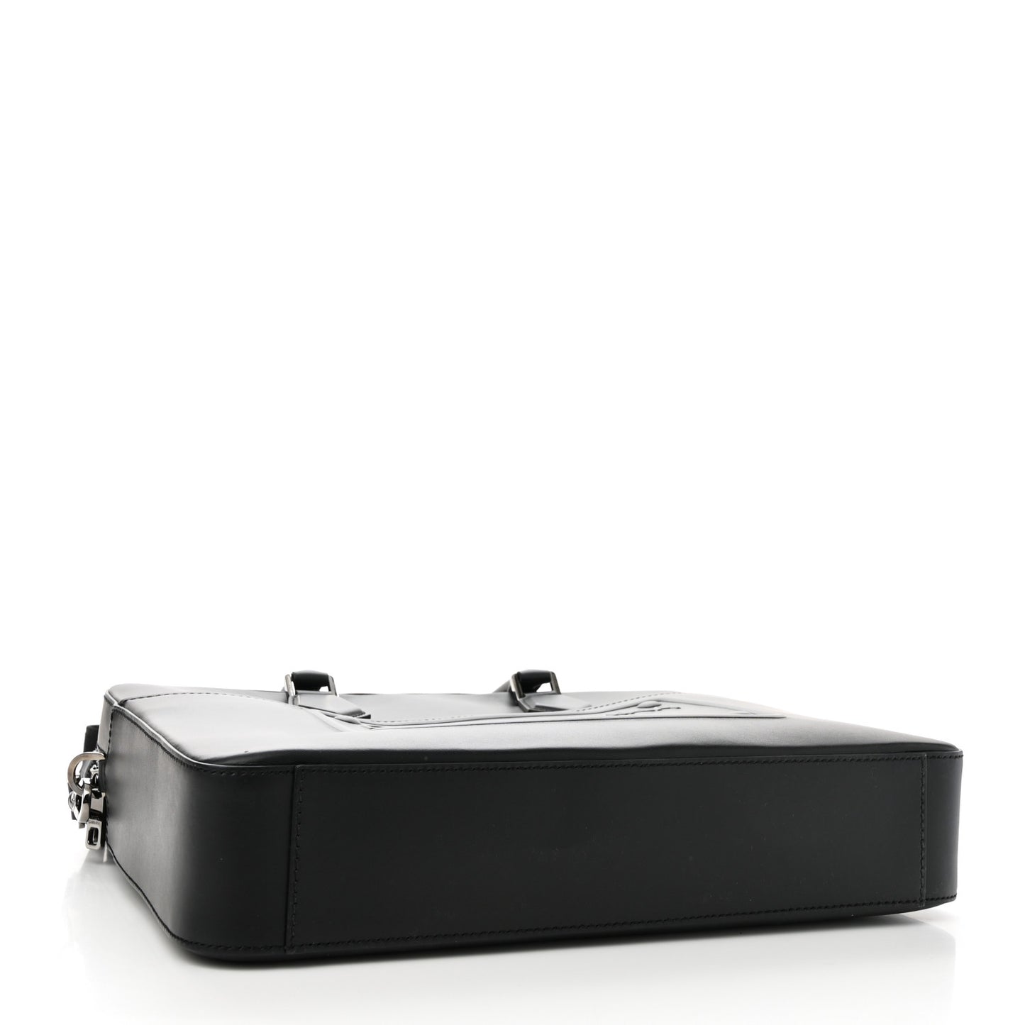 Calfskin Embossed Briefcase Black