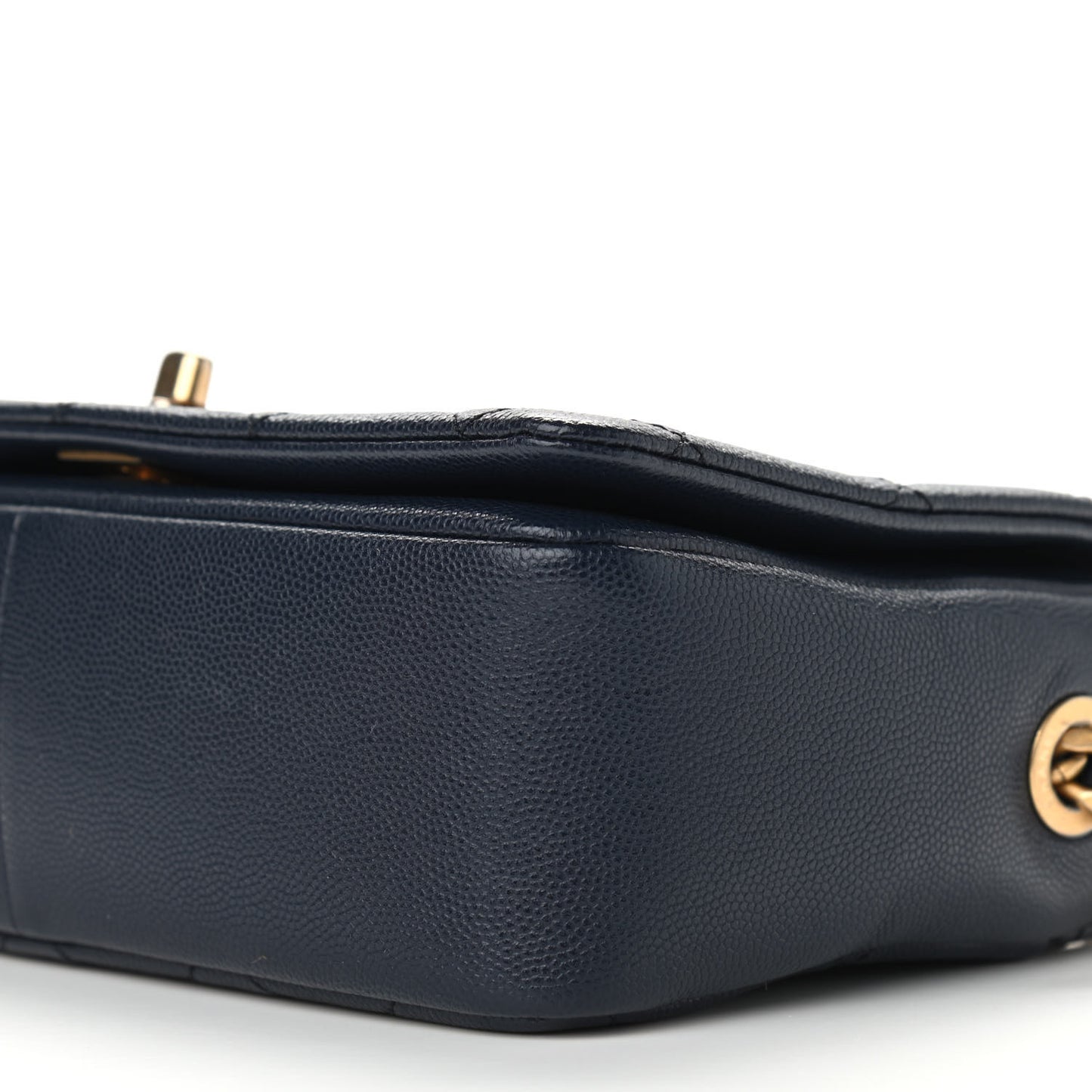 Caviar Quilted Small Fashion Therapy Flap Bag Navy Blue