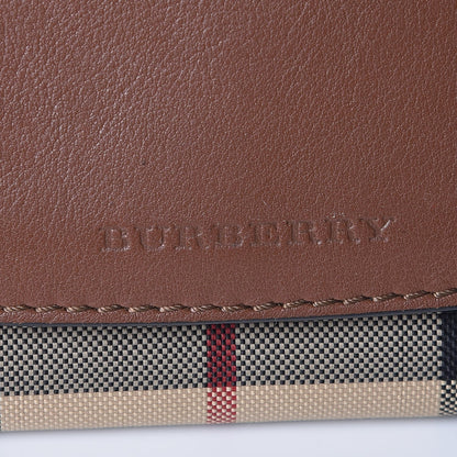 Burberry Grainy Calfskin House Check Continental Wallet Tan 5 of 9