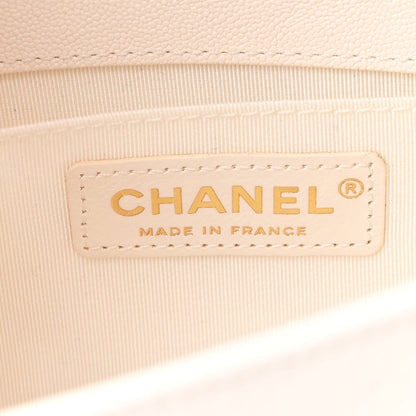 Chanel Caviar Quilted Small Boy Flap White 6 of 11