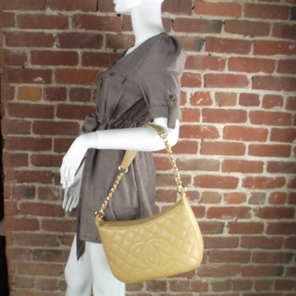 Chanel Caviar Quilted Hobo Beige 2 of 10