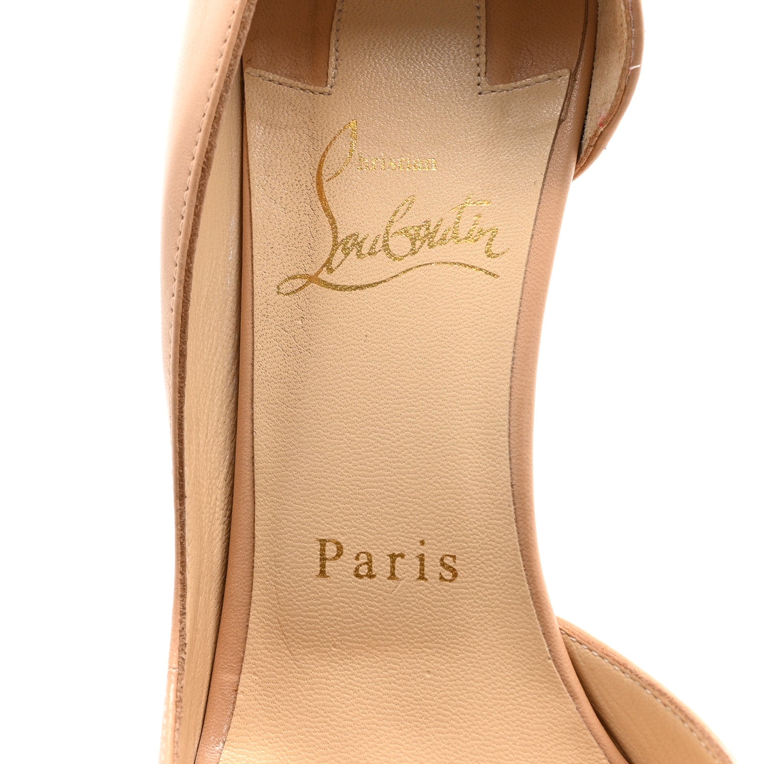 Christian Louboutin Nappa Farfaclou Spike 85 Pumps 37.5 Nude 6 of 11