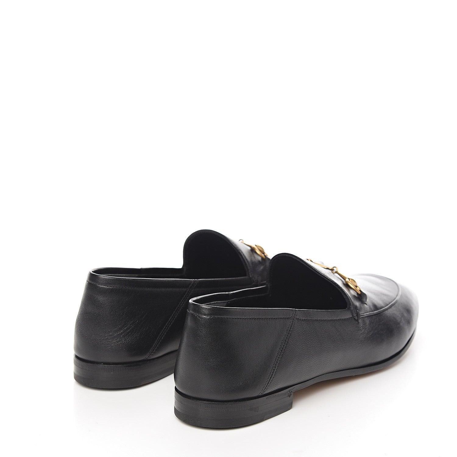 Gucci Lambskin Womens Brixton Horsebit Loafers 41.5 Black 4 of 9