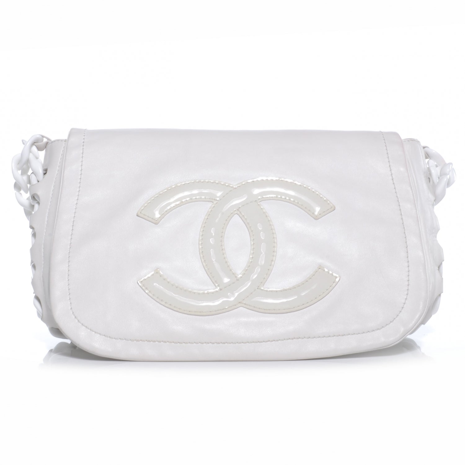 Chanel Leather Modern Chain Flap White 1 of 8