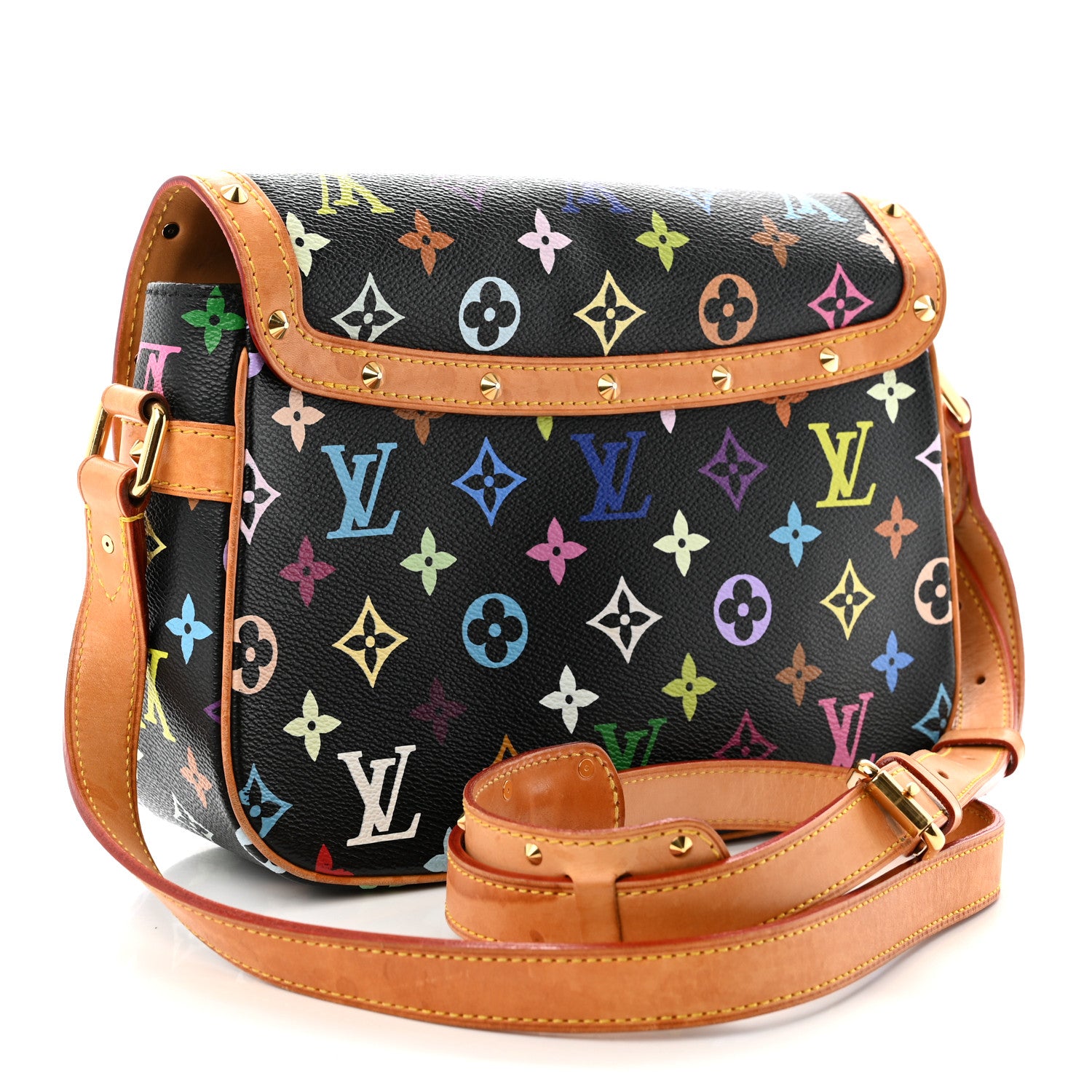 Louis Vuitton Monogram Multicolor Sologne Black 3 of 10