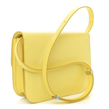 Celine Liege Calfskin Medium Classic Box Flap Bag Fluo Yellow 3 of 12