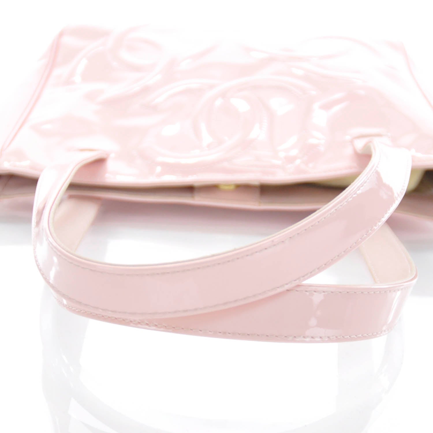 Chanel Patent CC Tote Pink 6 of 9