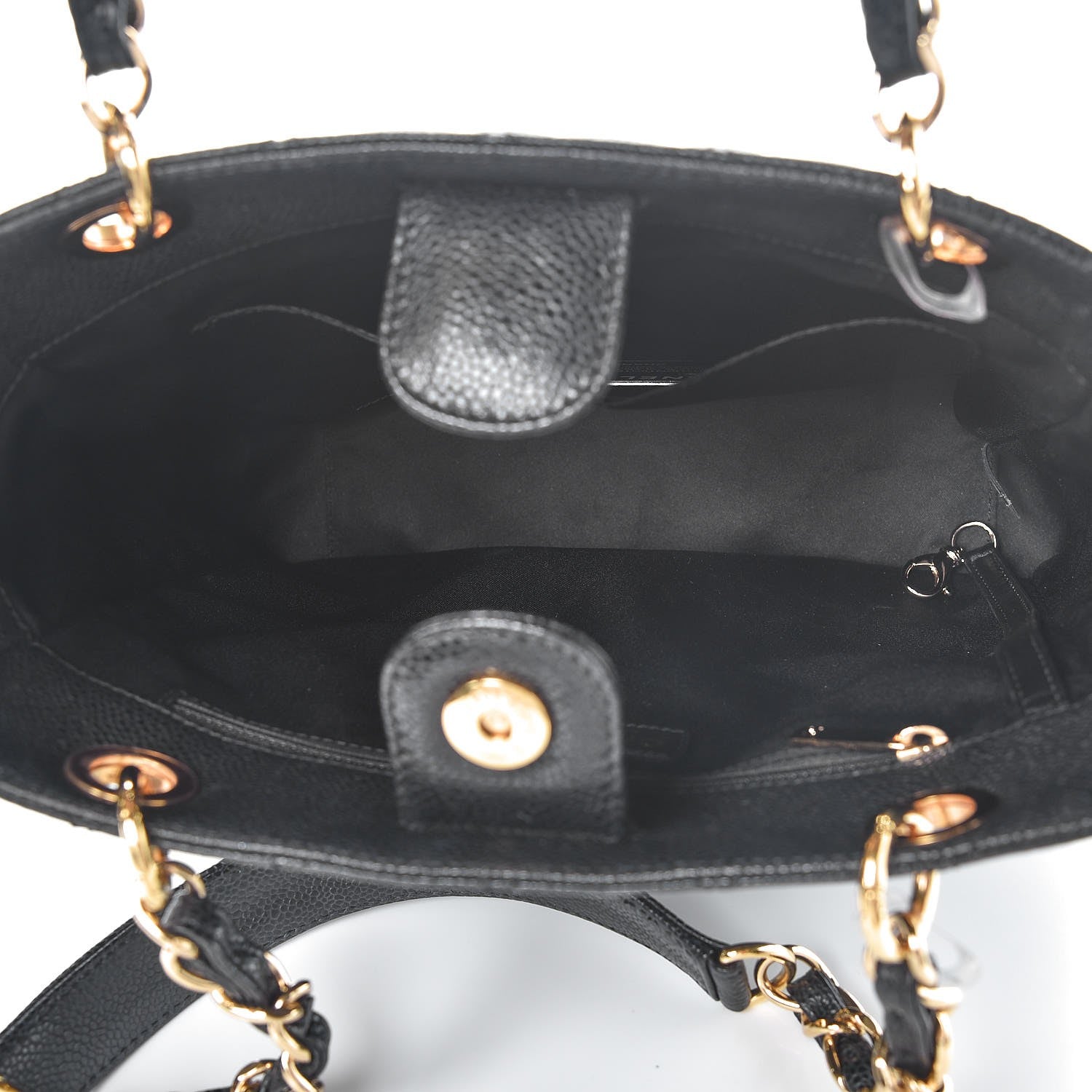 Chanel Caviar Quilted Petit Shopping Tote PST Black 5 of 7