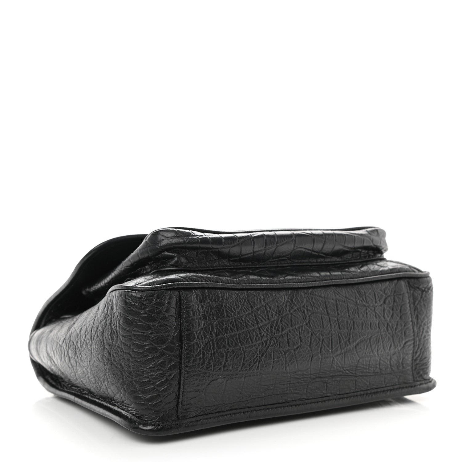 Saint Laurent Crinkled Calfskin Matelasse Monogram Medium Niki Chain Satchel Black 4 of 8