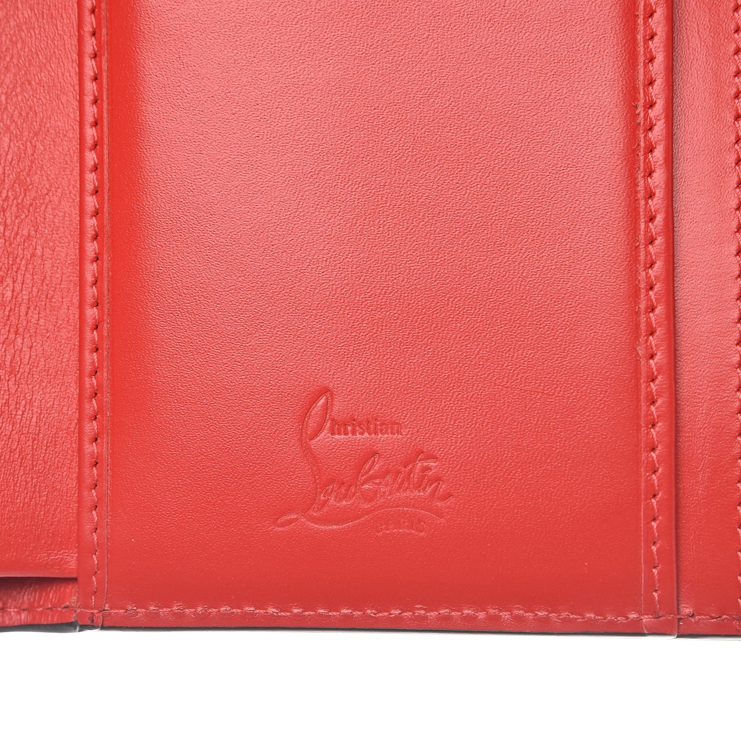 Christian Louboutin Calfskin Rubylou Trifold Wallet Black 6 of 8