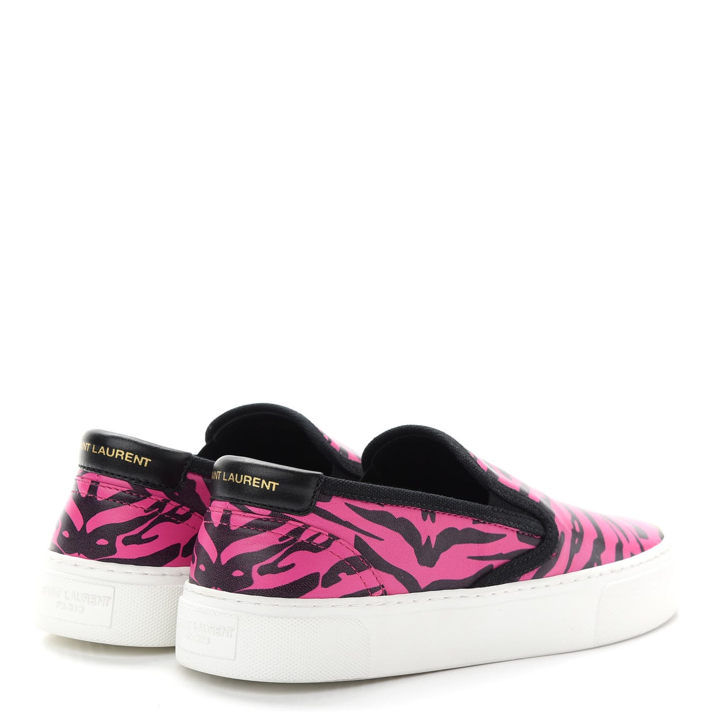 Nappa Zebra Womens Venice Slip On Sneakers 38 Fuchsia Black