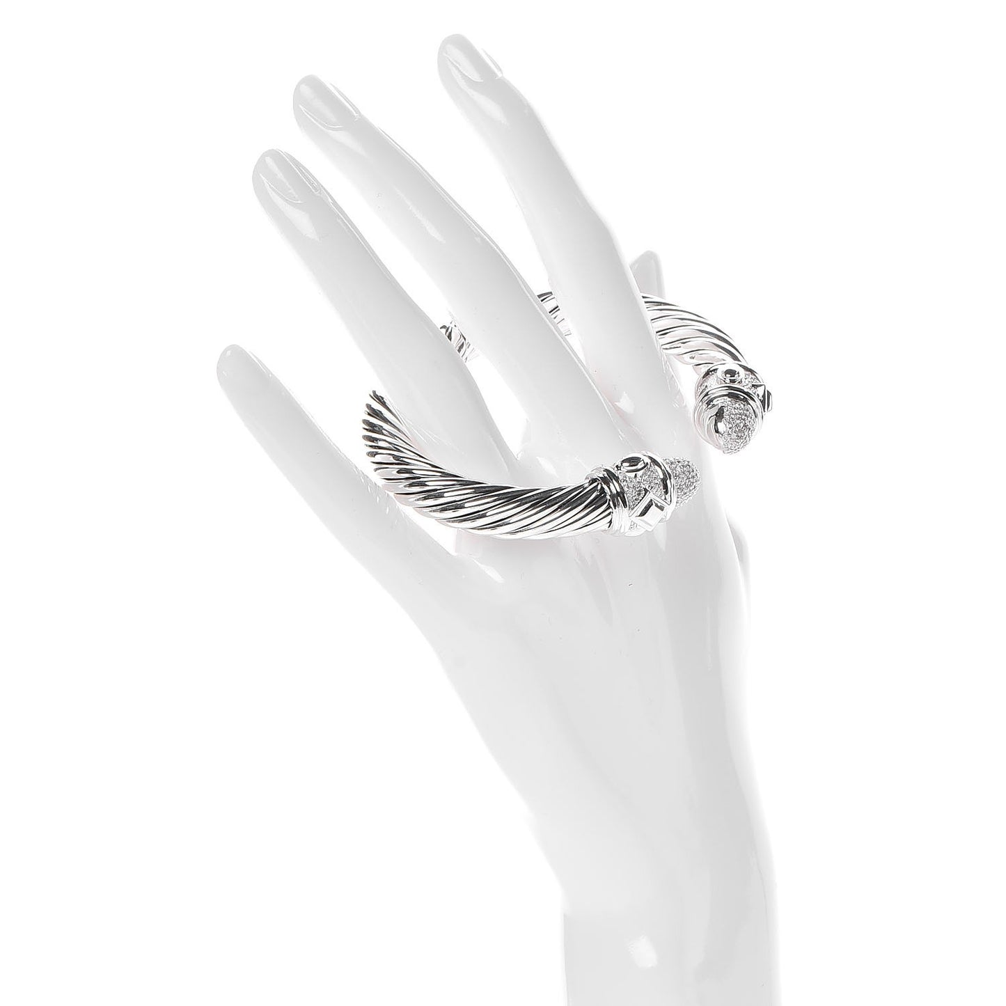 Sterling Silver Diamond 10mm Renaissance Bracelet