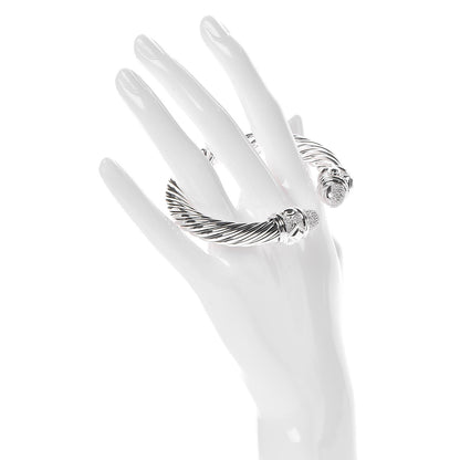 David Yurman Sterling Silver Diamond 10mm Renaissance Bracelet 2 of 6