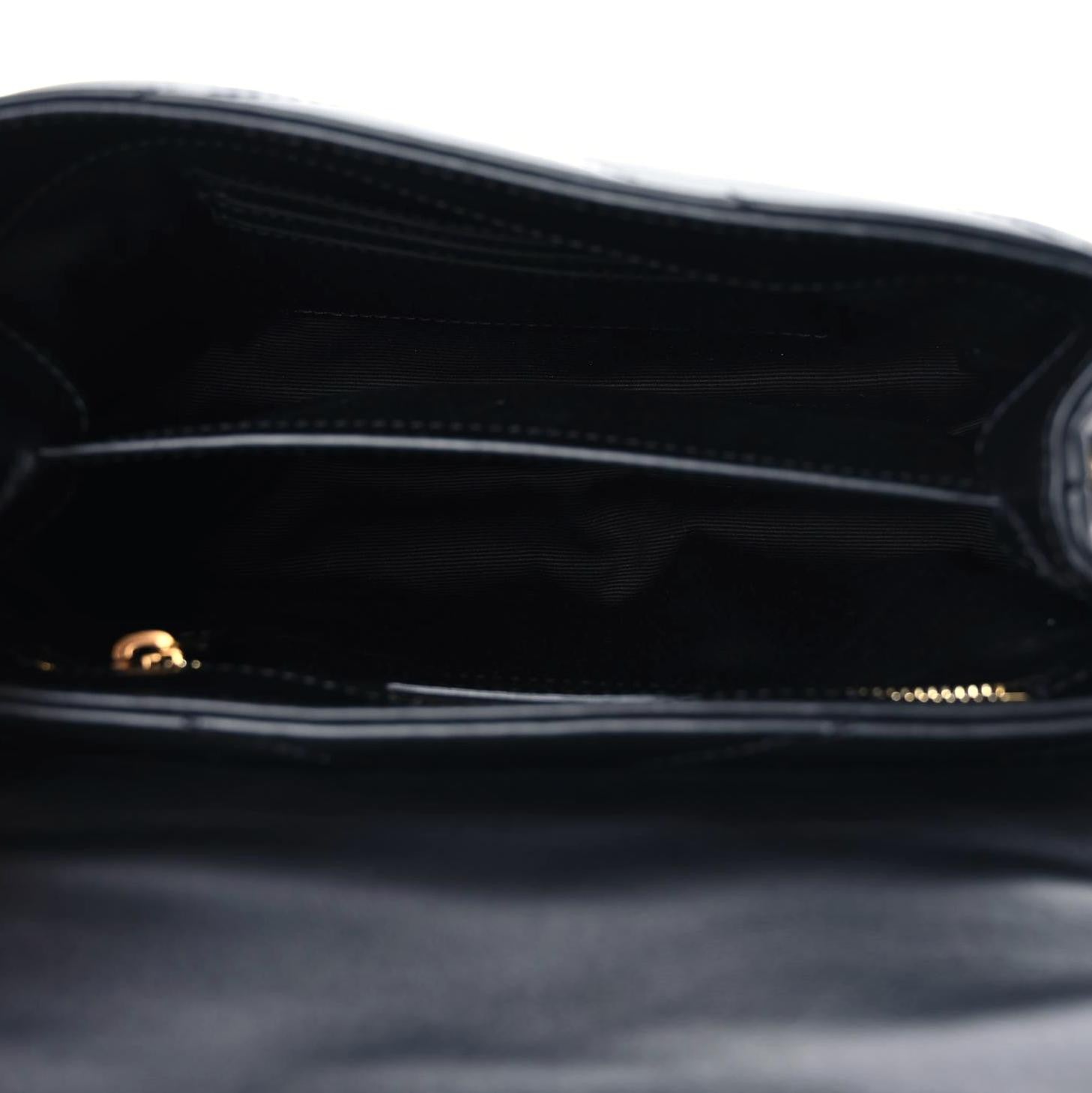Saint Laurent Calfskin Y Quilted Monogram Toy Loulou Crossbody Bag Black 4 of 9