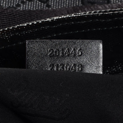 Gucci Imprime Monogram Medium Flat Messenger Bag Black 7 of 7