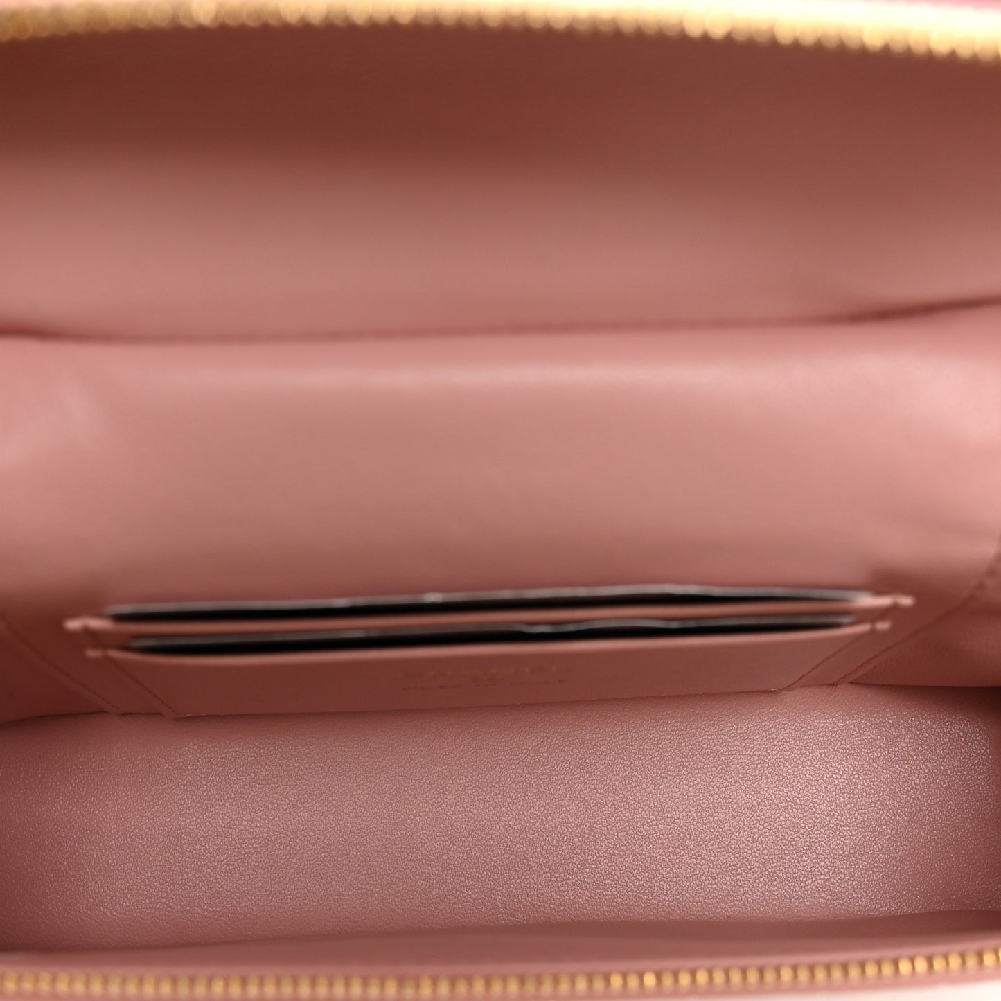 Calfskin Crocodile Embossed Crococo Exoticoco Vanity With Chain  Light Pink