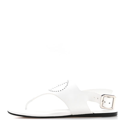 Hermes Calfskin Kola Sandals 37 White 1 of 8