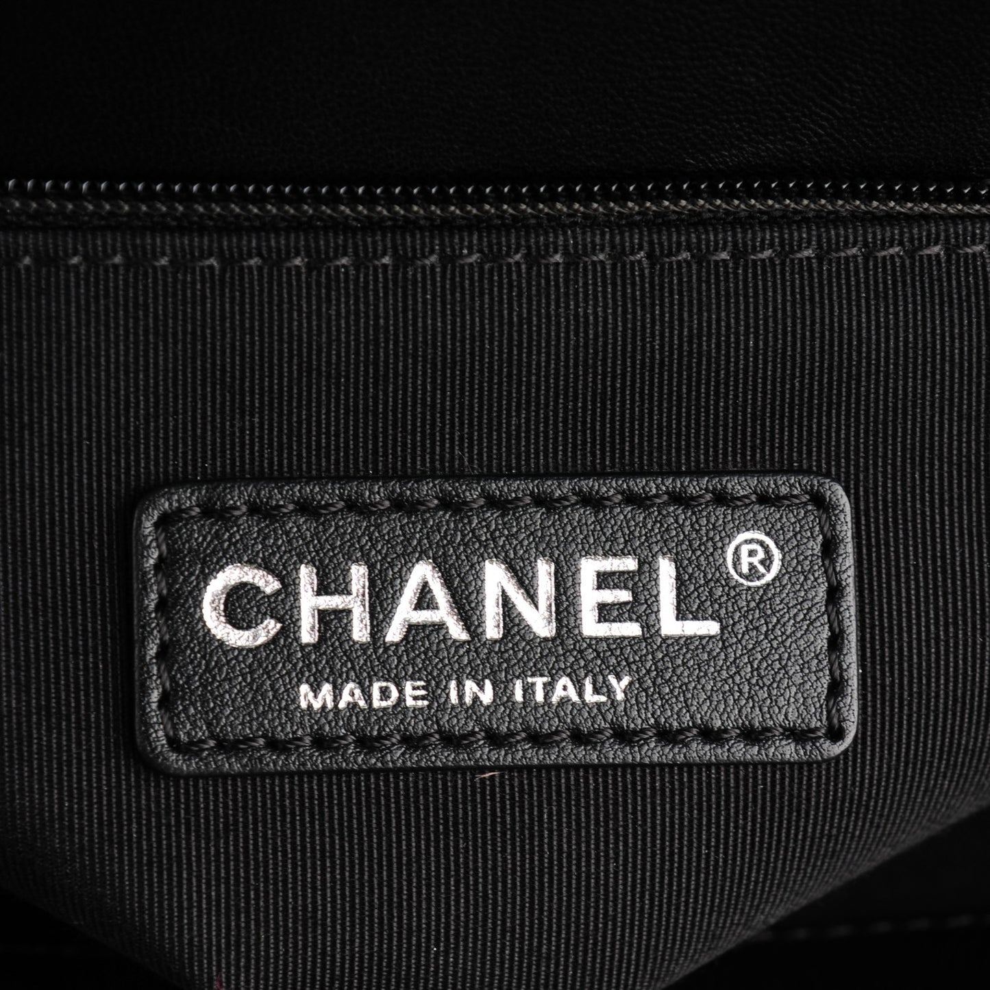 Lambskin Quilted Large Boy Flap Black