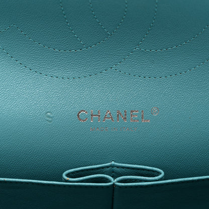 Chanel Lambskin Quilted Jumbo Double Flap Turquoise 6 of 14