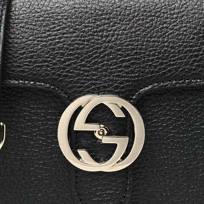 Gucci Dollar Calfskin Small Interlocking G Shoulder Bag Black 8 of 10