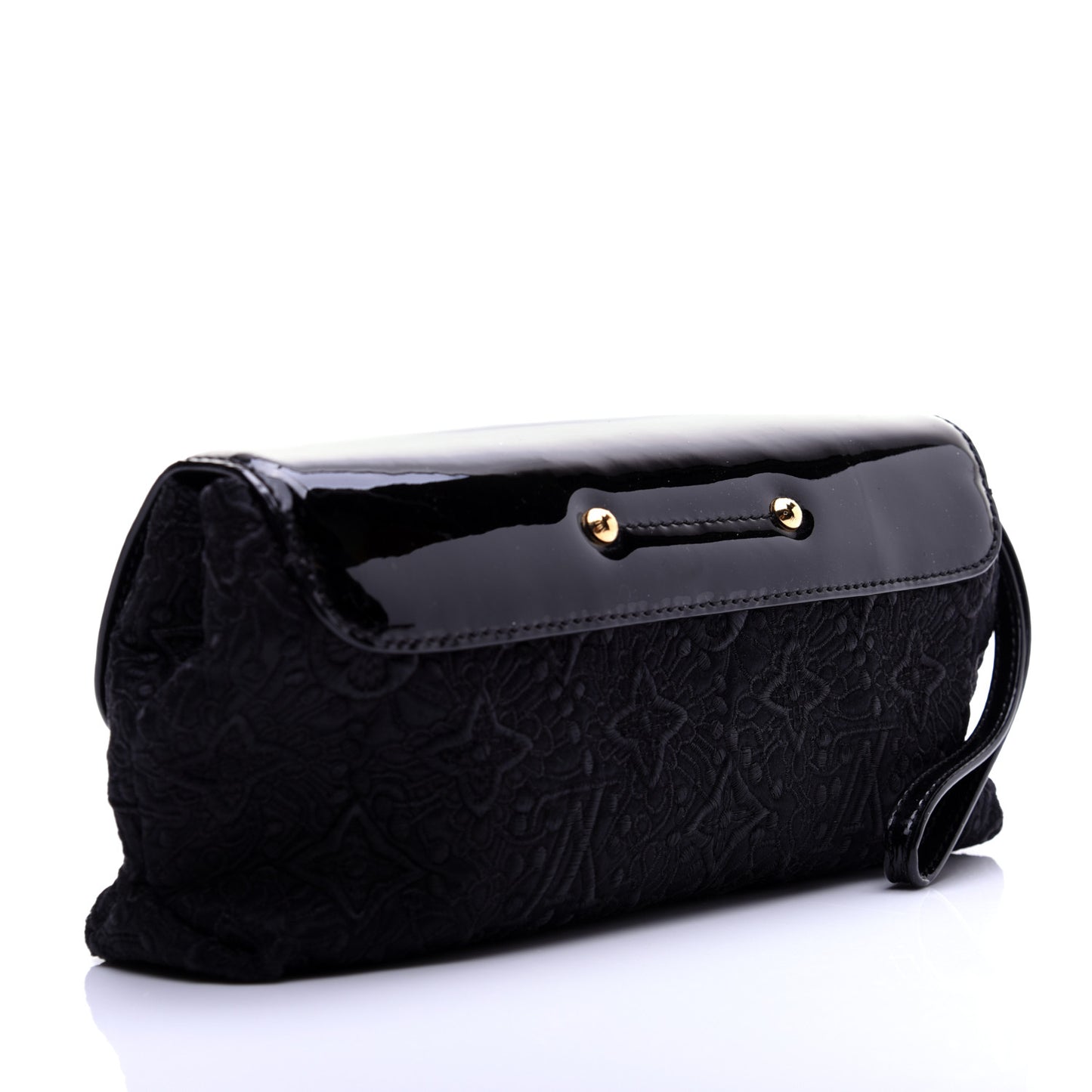 Satin Dentelle Pochette Black