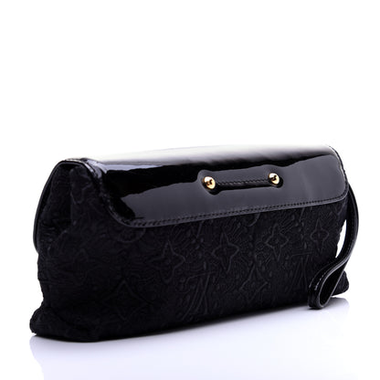 Louis Vuitton Satin Dentelle Pochette Black 3 of 10