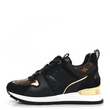 Louis Vuitton Suede Monogram Run Away Sneakers 36 Black 1 of 7