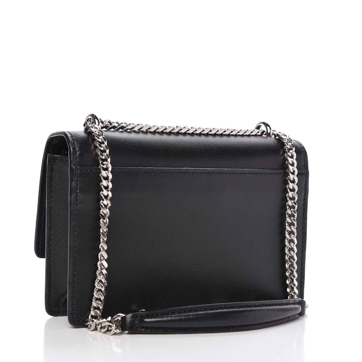 Saint Laurent Calfskin Monogram Sunset Chain Wallet Black 4 of 10