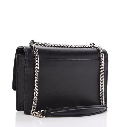 Saint Laurent Calfskin Monogram Sunset Chain Wallet Black 4 of 10