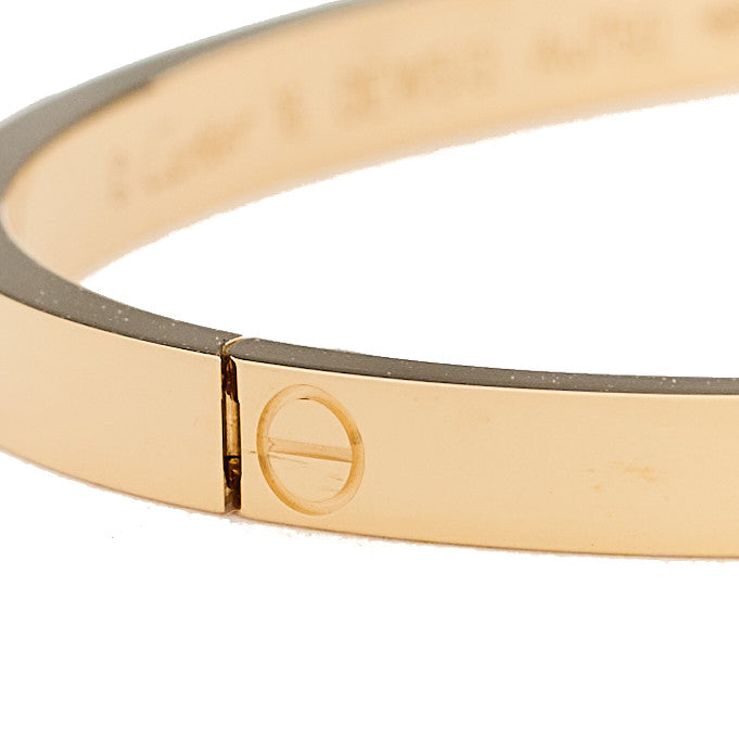 18K Yellow Gold 6 Diamond Small LOVE Bracelet 16