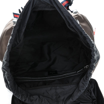 Gucci Techno Canvas Web Double Buckle Backpack Brown 5 of 7