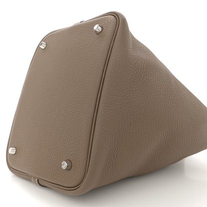 Hermes Taurillon Clemence Picotin Lock 22 MM  Etoupe 10 of 10