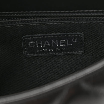 Chanel Glazed Calfskin Quilted Small CC Delivery Tote Black 6 of 9