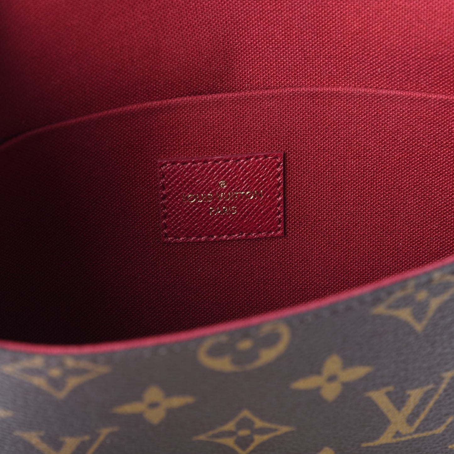 Monogram Pochette Felicie Chain Wallet Fuchsia
