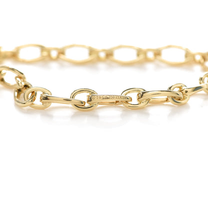 Tiffany 18K Yellow Gold Clasping Oval Link Bracelet 4 of 5