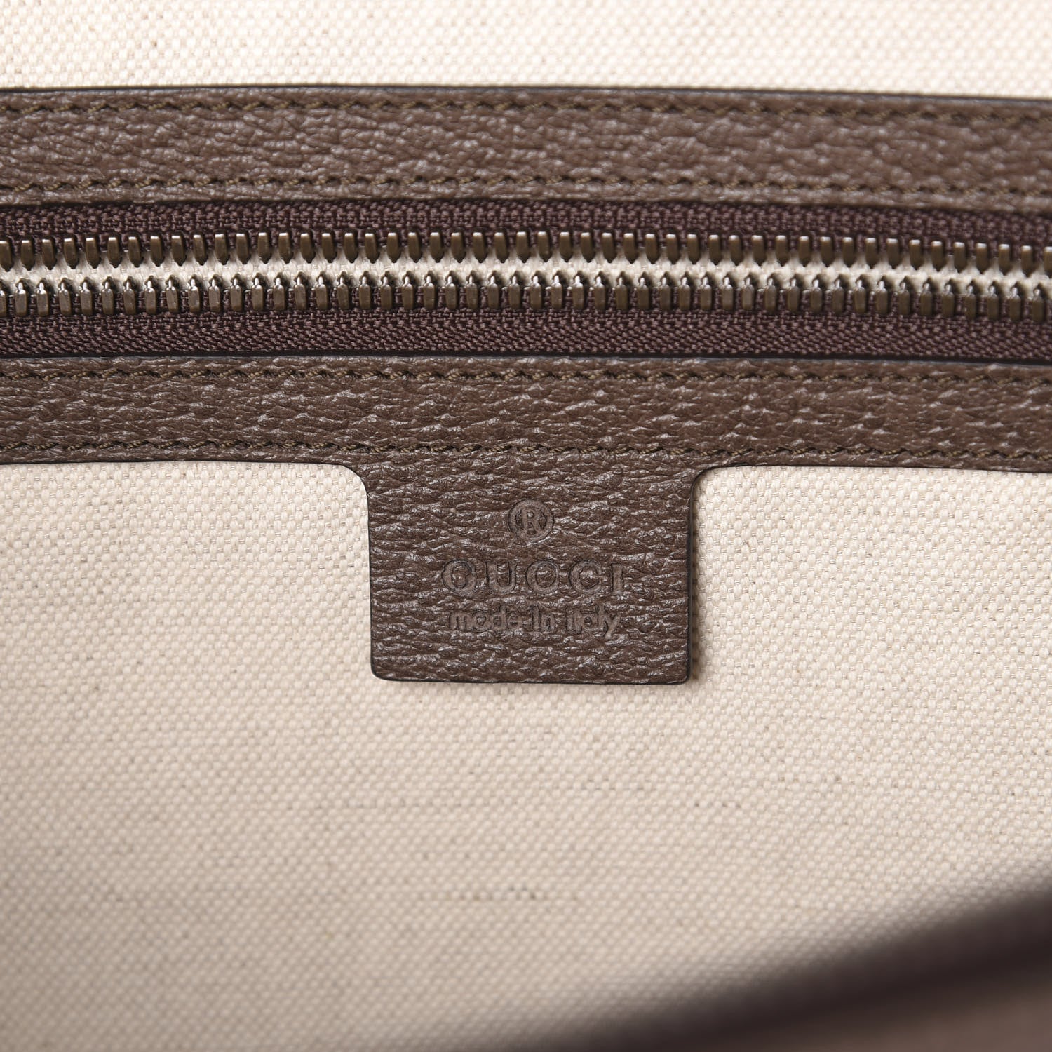 Gucci GG Supreme Monogram Textured Calfskin Web Ophidia Documents Holder Beige Ebony New Acero 6 of 9