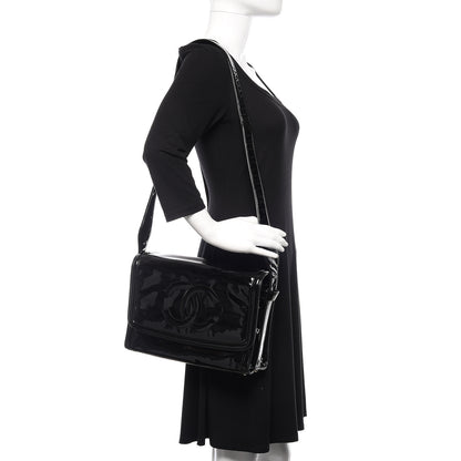 Chanel Patent CC Flap Shoulder Bag Black 2 of 9