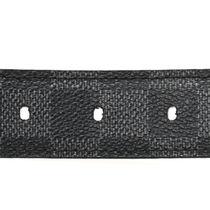 Louis Vuitton Damier Graphite Calfskin Belt 100 40 Black 3 of 10