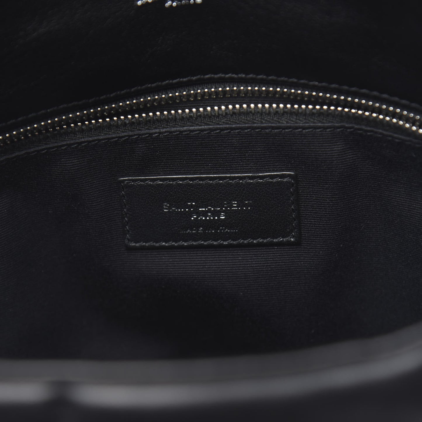 Lambskin Quilted Medium Loulou Puffer Monogram Chain Satchel Black