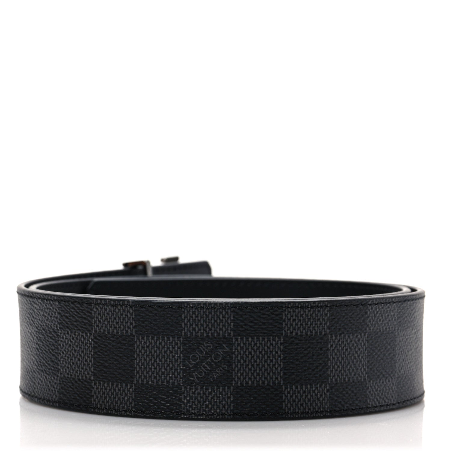 Louis Vuitton Damier Graphite 40mm LV Initiales Belt 80 32 2 of 5